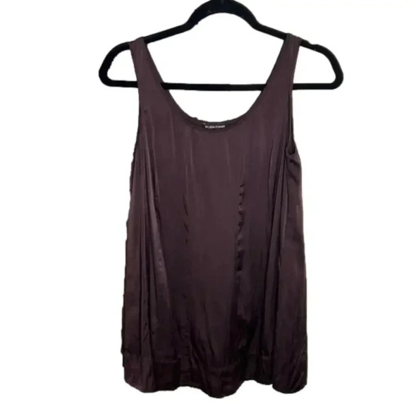 Eileen Fisher Silk Flowy Deep Maroon Tank Top Size S - Picture 1 of 4